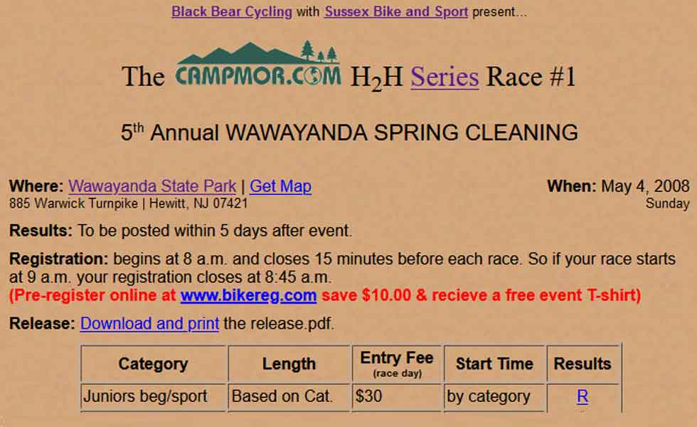 Wawayanda Spring Cleaning 2008